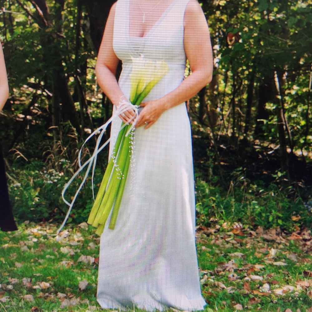 Dress & shoes: Wedding/Bridesmaid Dress Silver/Gray, includes 2 custom trains